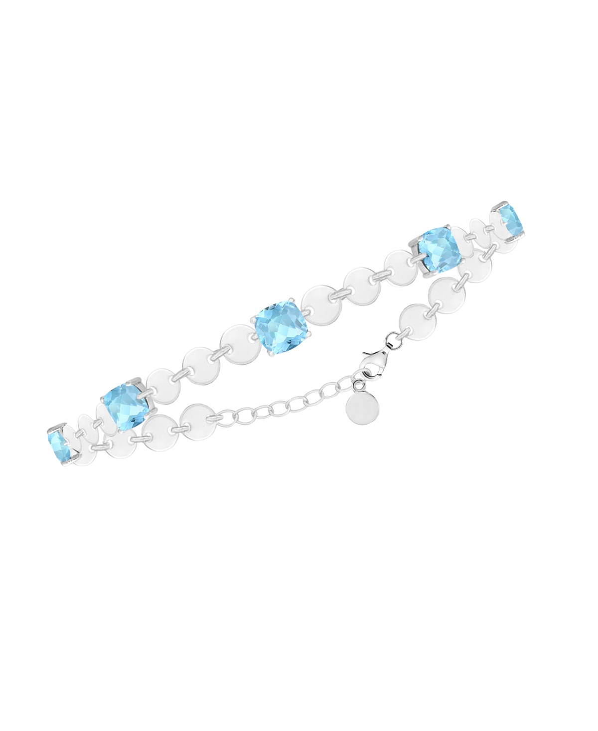 Macy's Amethyst (4-1/2 ct. t.w.) Bracelet in Sterling Silver (Also Available in Sapphire, Citrine, Blue Topaz) - Blue Topaz