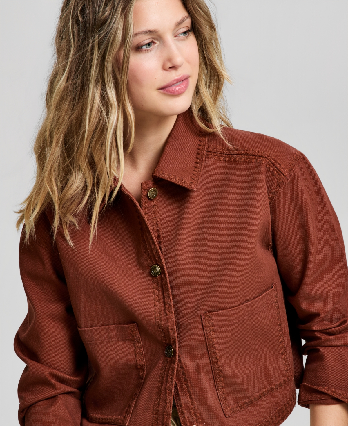 And Now This Women's Whipstitched Cropped Jacket, Macy's Exclusive