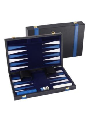 Premium Leather Backgammon Board Game Set, Backgammon Game Set with Leather Case