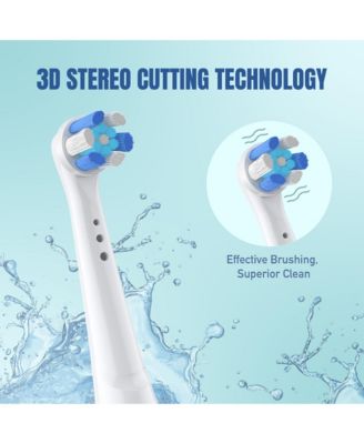 4-Pack Replacement Brush Heads Compatible with Oral-B iO Series 2–10
