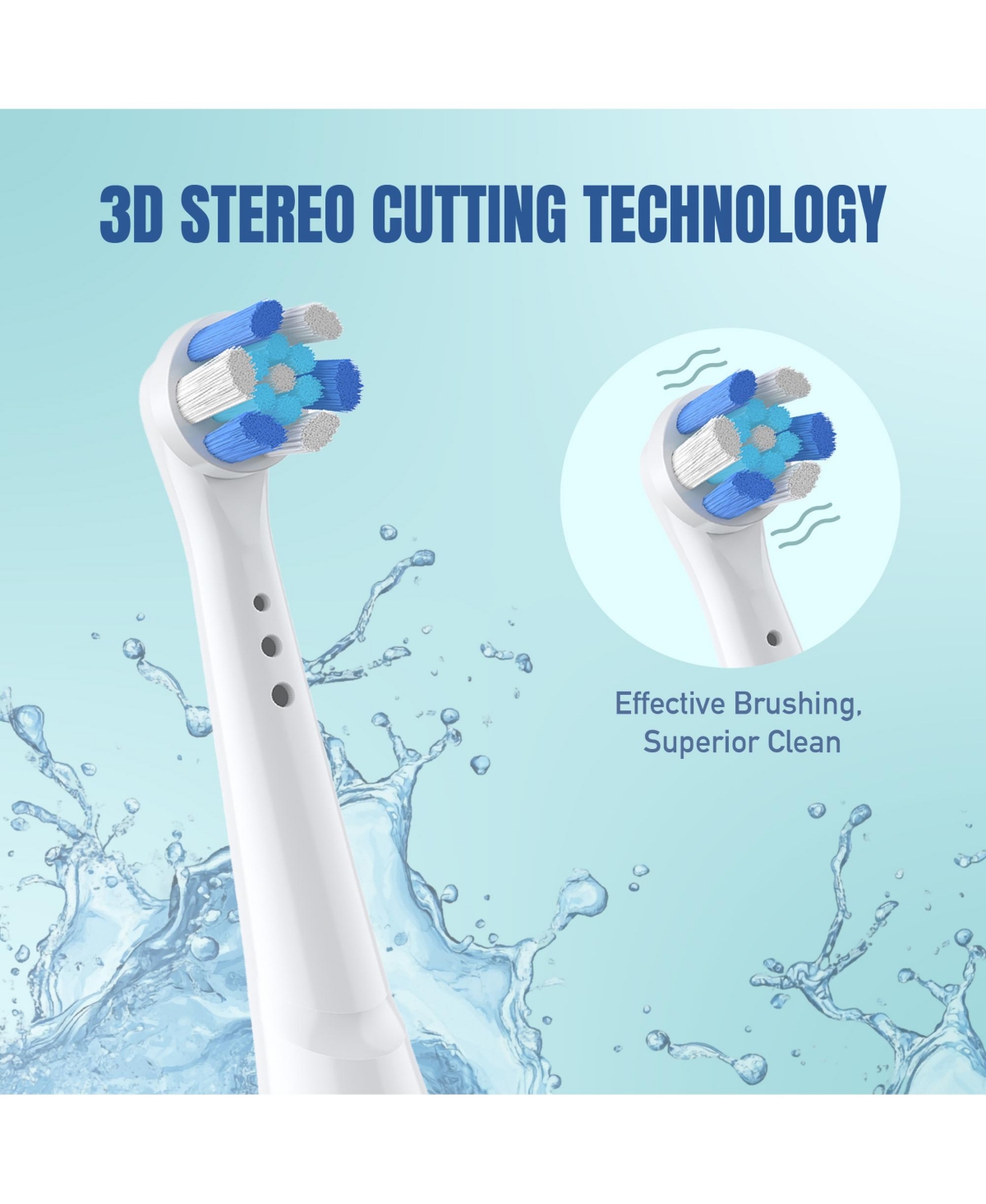 Pursonic 4-Pack Replacement Brush Heads Compatible with Oral-b iO Series 2–10