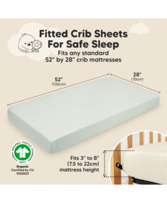 Lyra Muslin Crib Sheets for Boys, Girls, 2pk 52x28 Cotton Baby Crib Mattress Sheets Fitted, Soft, Breathable
