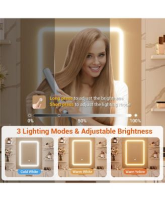 "LED Dresser with Mirror & Power Outlet for Bedrooms, Easy Assembly"