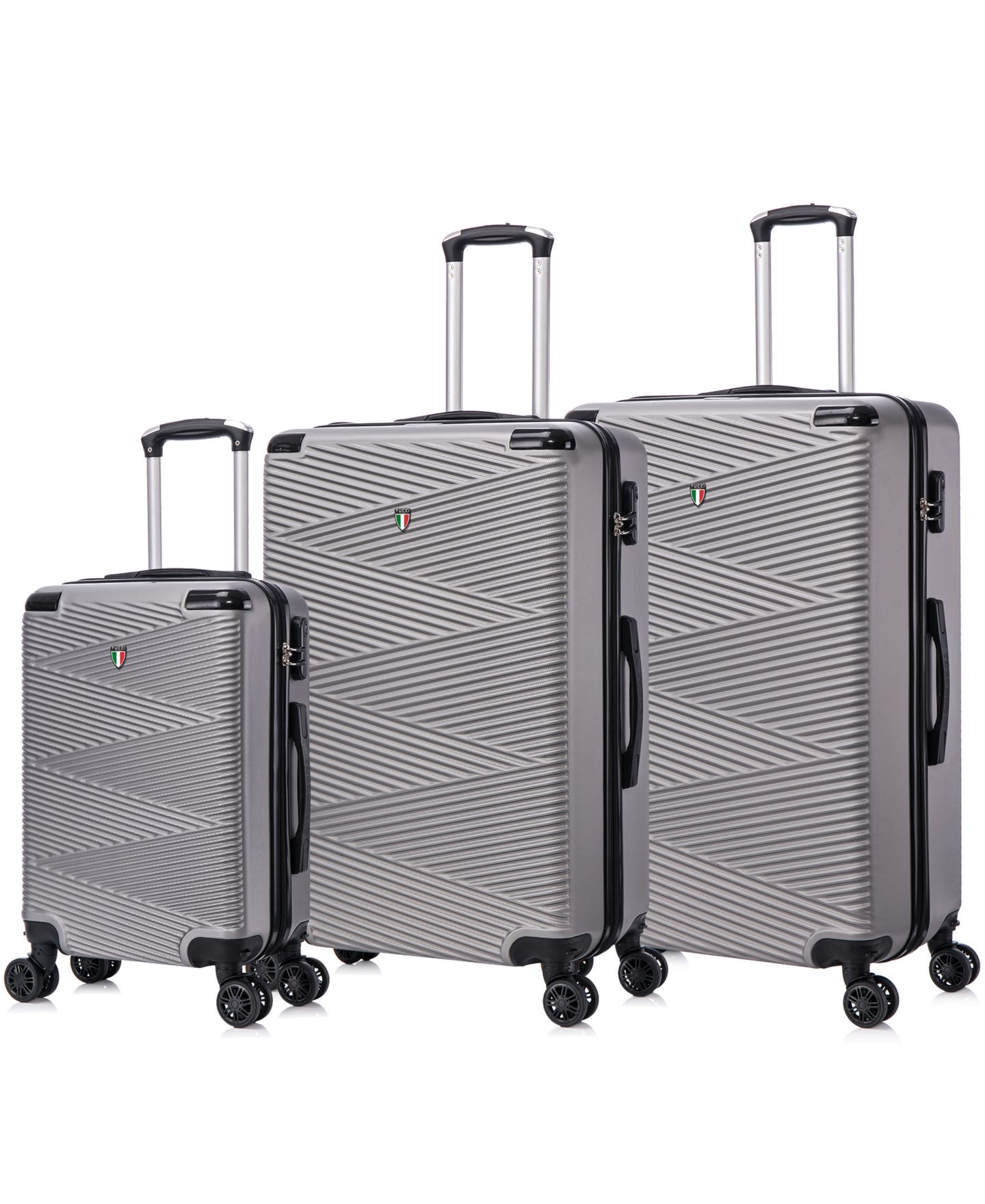 Чемоданы Tucci Italy Avenza 3-Pc. Hardside Luggage Set, цвет: Серый — фото 1
