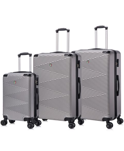 Чемоданы Tucci Italy Avenza 3-Pc. Hardside Luggage Set, цвет: Серый