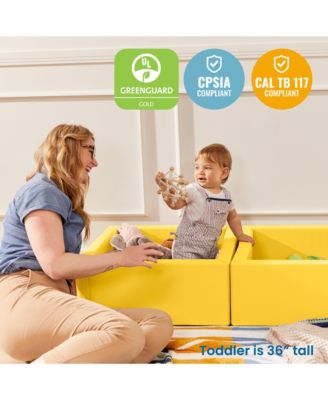 SoftZone Play Patch Toy Bins, Yellow, 2-Pack