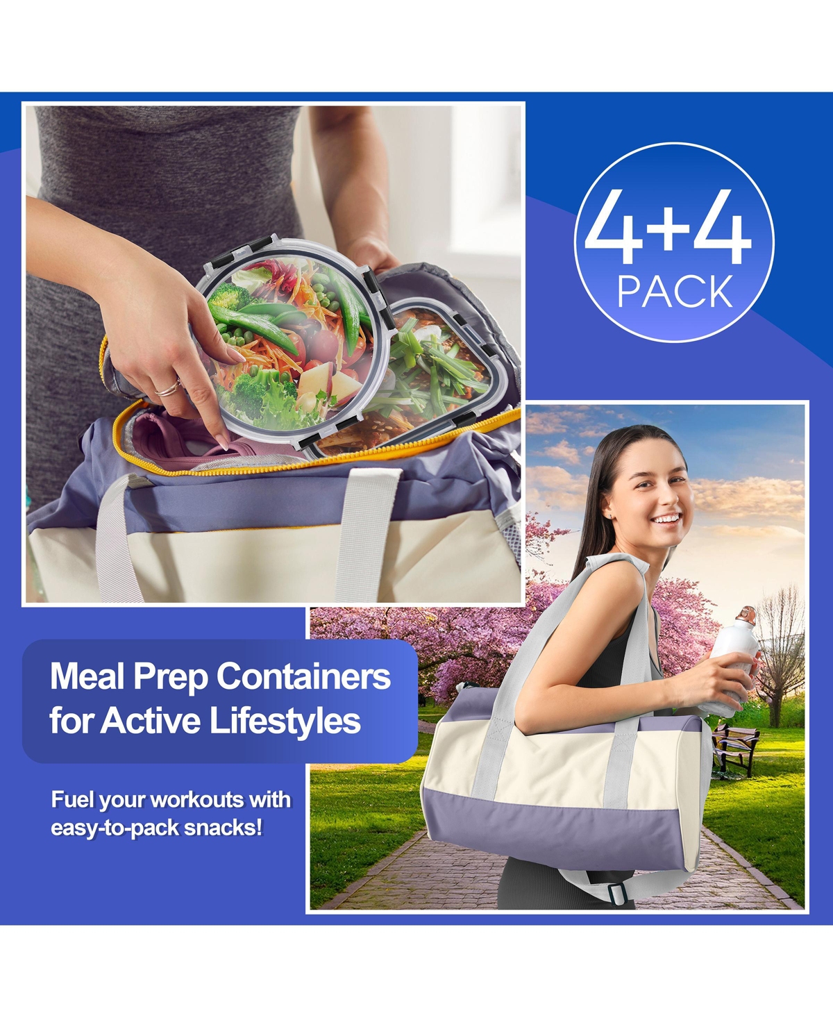 Sorbus 16 Piece Glass Meal Prep Containers with Airtight Lids