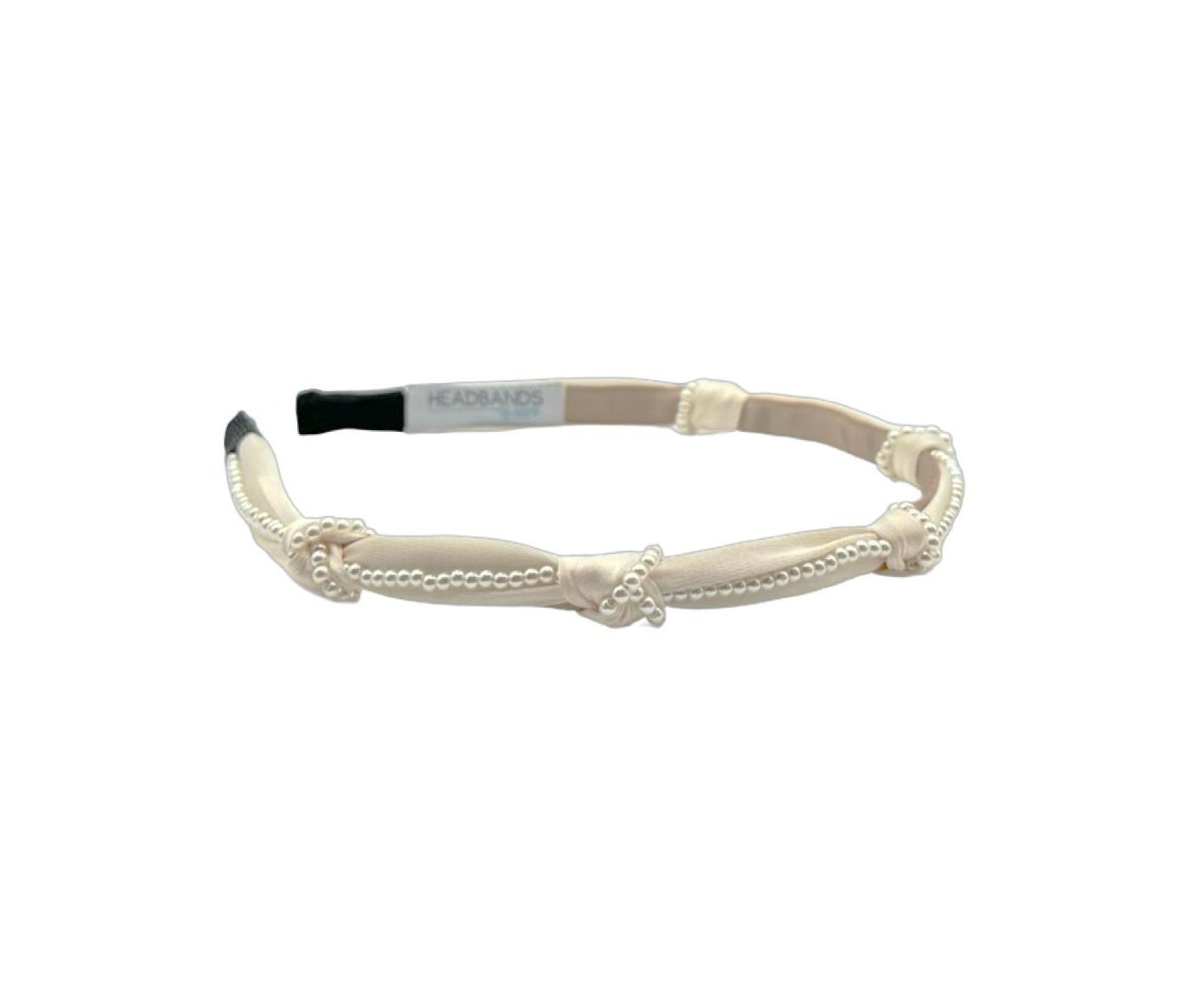 Женские аксессуары для волос Headbands of Hope Knotted Satin Headband - Ivory Pearl — фото 1