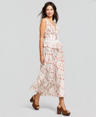 Women's Corset Peplum Maxi Dress