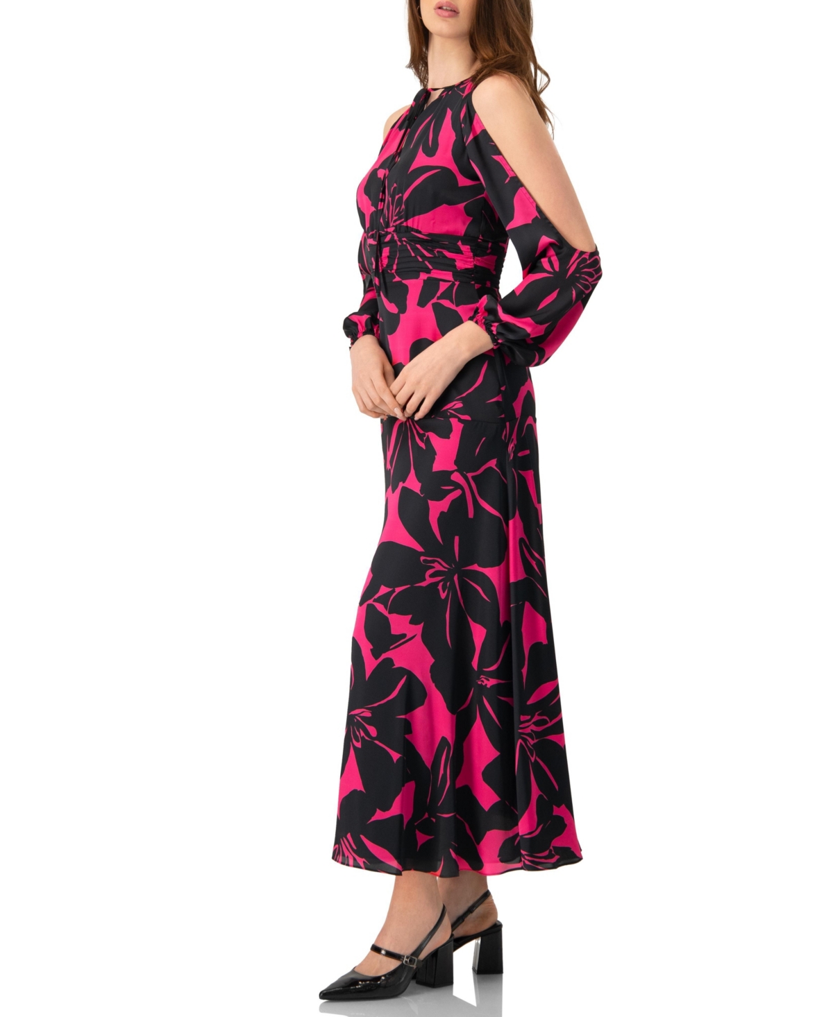 Ivonne Women's Off-Shoulder Long Sleeve Maxi Dress