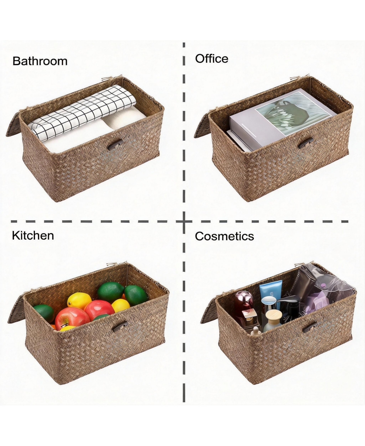 Yigii Handwoven Seagrass Baskets for Home Organization