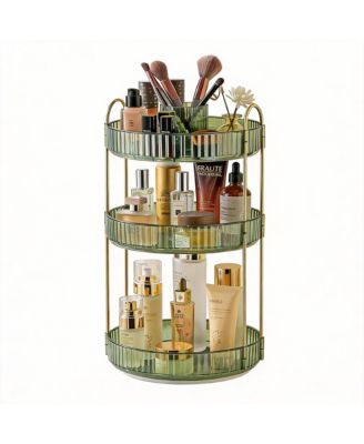 360&deg; Rotating Makeup Organizer - 3 Tier, Large Capacity, Easy Assembly, Durable ABS