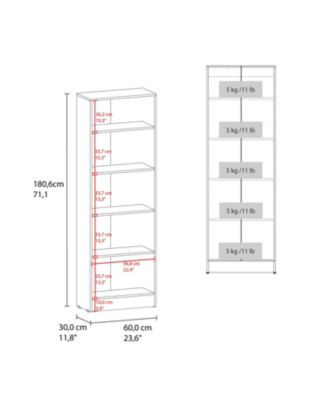 ARIZONA CITY Multi-Purpose Cupboard with Five Shelves and Storage Doors for Kitchen and Home, kronos white and kronos blue