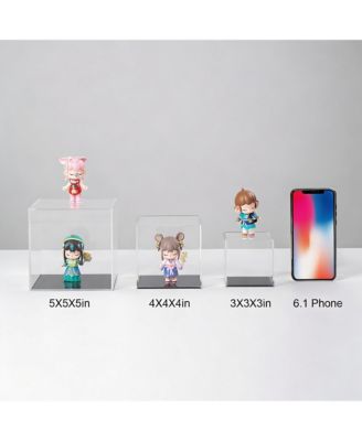 YIGII Clear Acrylic Display Box for Collectibles, Easy Assembly, Multi-functional Storage
