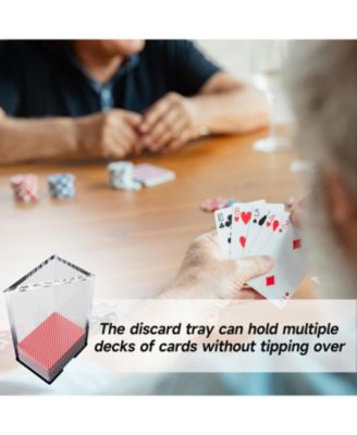 Deck Clear Acrylic Discard Trays, Casino Grade Discard Holder Trays for Blackjack
