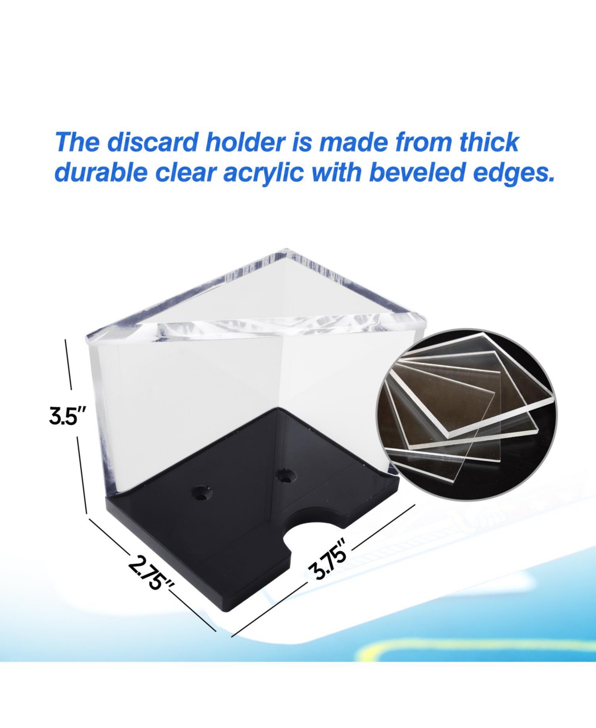 Gse Games & Sports Expert Deck Clear Acrylic Discard Trays