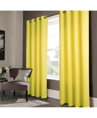 Dixon Embossed Damask Pattern Blackout Grommet Panel - 52x90", Yellow