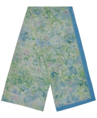 Watercolor Garden Chiffon Scarf