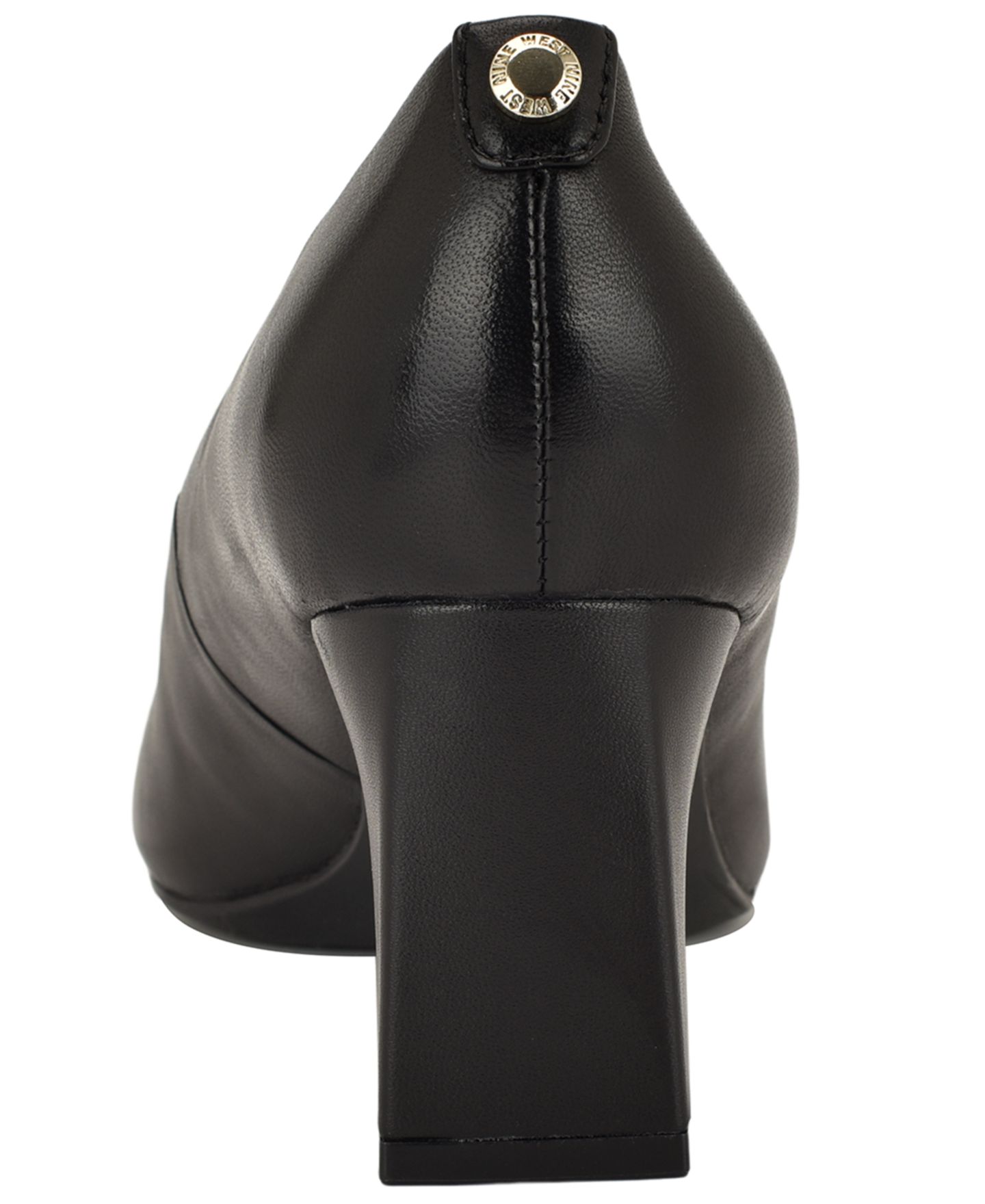 Женские туфли Nine West Kalore 9X9 Block Heel Dress Pumps, цвет: Чёрный кожаный — фото 3