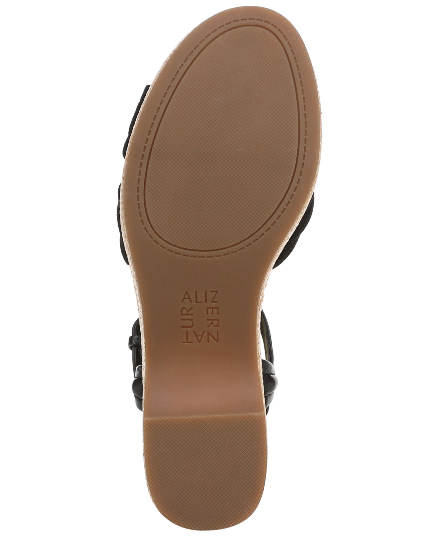 Женские сандалии Naturalizer Dovie Strappy Wedge Heel, цвет: Чёрный замшевый — фото 5