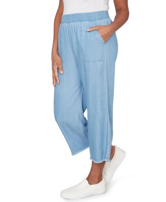 Petite Wide-Leg Ankle Pants