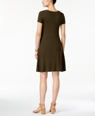 Style & Co Petite Short-Sleeve A-Line Dress, Created for Macy's