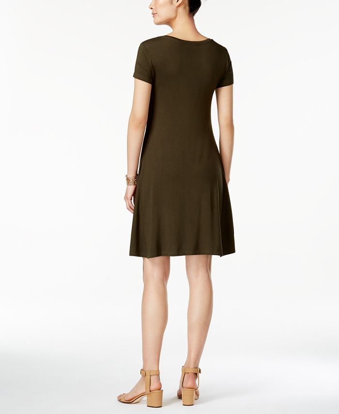 Style & Co Petite Short-Sleeve A-Line Dress, Created for Macy's - Macy's