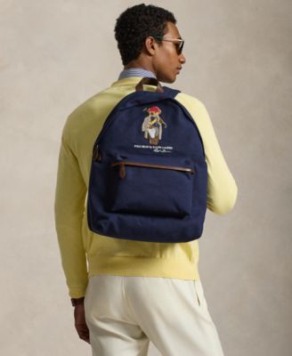 Men's Polo Bear Canvas Backpack