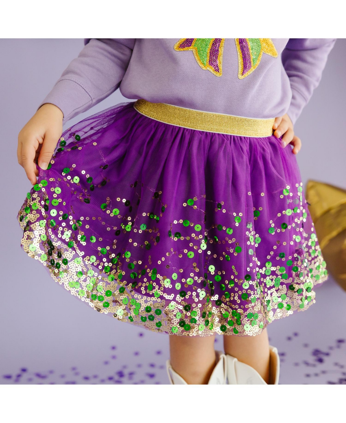 Sweet Wink Baby Girls Mardi Gras Confetti Tutu Skirt