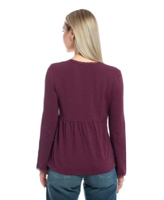 Women's V-Neck Long Sleeve Empire