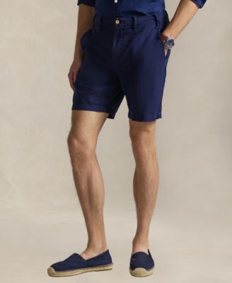 Men's 8.5" Straight-Fit Linen Cotton Chino Shorts