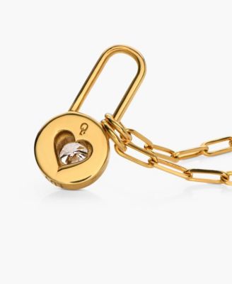 Lock & Luna Charm with Round Cut Moissanite