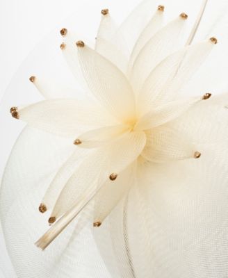 Mesh Flower Bead Fascinator Hat