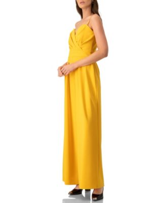 Women's Wide-Leg Yellow Jumpsuit