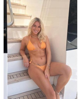 Women's Tangerine Squeeze Triangle Bikini Top