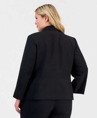 Plus Size Two-Button Waist-Inset 2 Piece Pantsuit