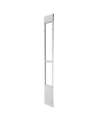 Sliding Glass Door Pet Door Insert, Adjustable Height 91–96", Locking Frame, 10.25" x 16.25" Flap