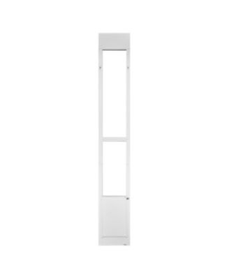 Sliding Glass Door Pet Door Insert, Adjustable Height 91–96", Locking Frame, 10.25" x 16.25" Flap