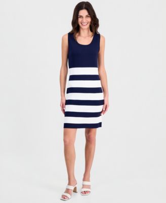 Women's Striped Knit Tank Dress