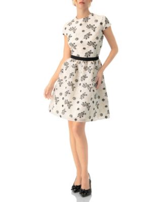 Women's Floral Embroidered Short A-Line Dress