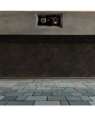 Tabletop Propane Fire Pit 56 x 23 Inch 50000 BTU Outdoor Fire Pit Table with Three Height Options for Patio Balcony