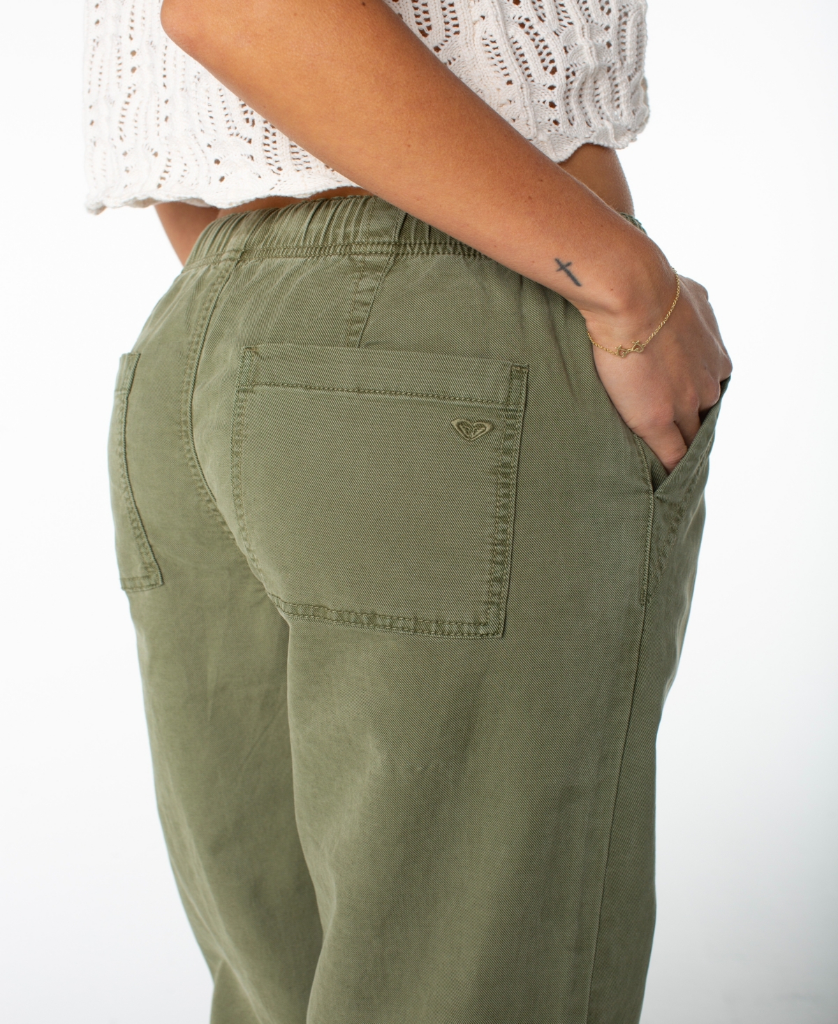 Roxy Women's Sunset Dream Mid-Rise Twill Pants