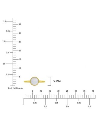 Diamond (0.01 ct. t.w.) & Imitation Pearl Stackable Ring in 14k Yellow Gold Over Sterling Silver