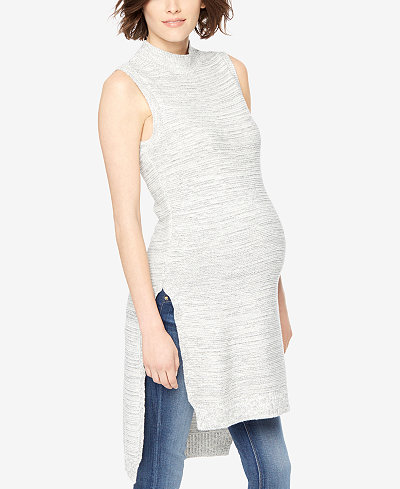 Motherhood Maternity Sleeveless Turtleneck Sweater