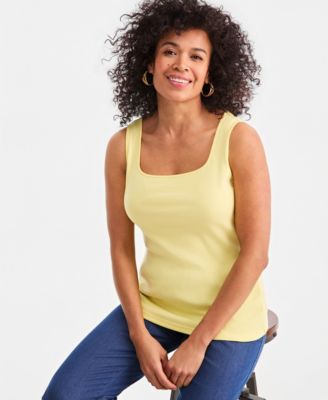 Women's Cotton Square-Neck Tank Top