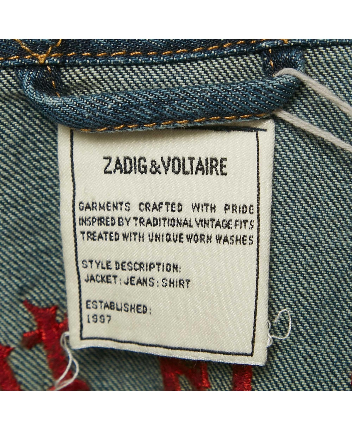 Pre-Owned Zadig & Voltaire Women's Blue Denim Button Front Kioky Art Jacket