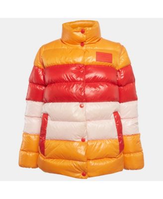 Women's Multicolor Nylon Detachable Sleeve Puffer Down Jacket