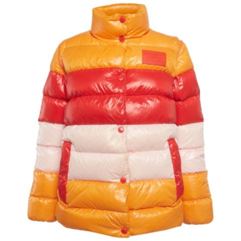 Женские куртки Pre-Owned Burberry Women's Multicolor Nylon Detachable Sleeve Puffer Down Jacket
