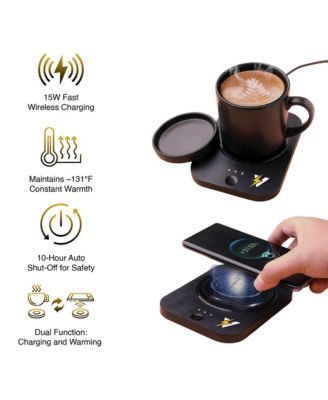 Complete Wireless Charging & Comfort Bundle – Sip & Charge 2-in-1 Mug Warmer + 5-in-1 Folding Charging Station