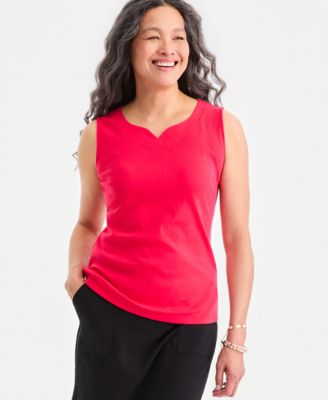 Women's Sweetheart-Neck Sleeveless Top